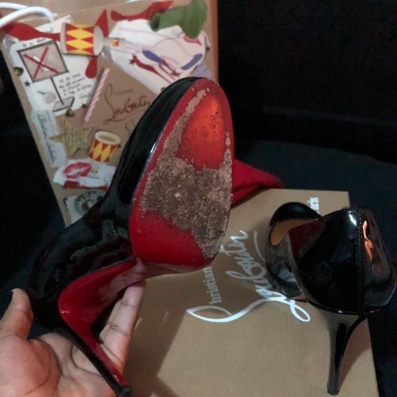 Black patent Simple 120 Christian Louboutin pumps - Picture 3 of 4